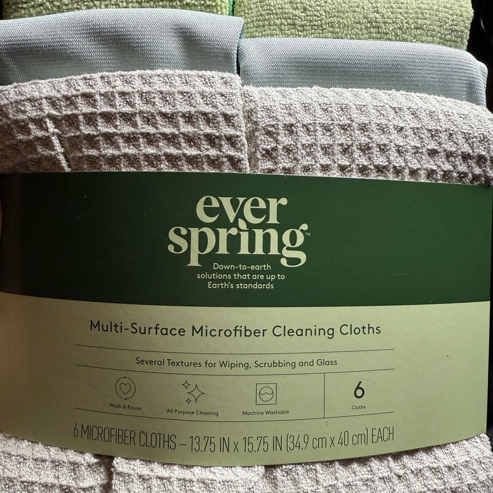 Everspring Multi-Surface Microfiber Cleaning Cloths - Picture 1 of 2